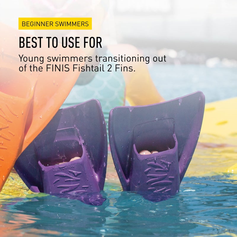 FINIS Kidâ€™s Booster Fin Swim Flippers , Purple, Kids 6-8 (Order a size up) - Image 5